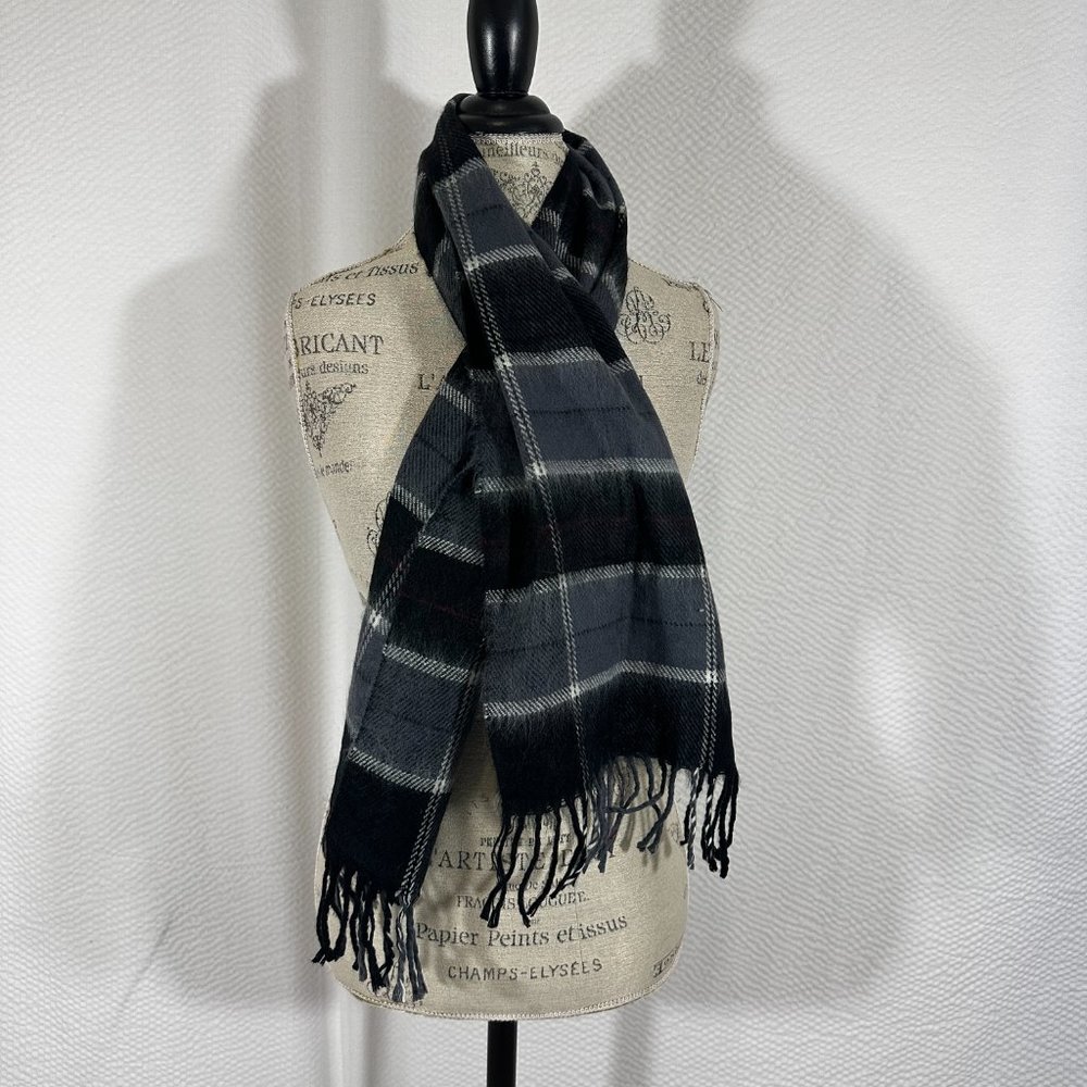 Vintage Super soft Cashmere feel winter warm neck scarf Italy stripe Casual